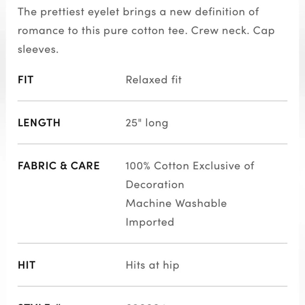 NWT Ann Taylor eyelet cap sleeve cotton top pale citrine - Picture 3 of 8